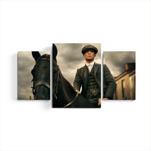 Cuadro Triptico Peaky Blinders Thomas Tommy Shelby Caballo