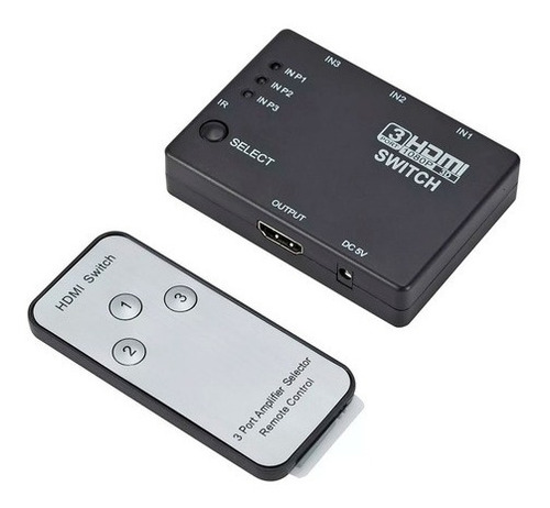 Hdmi Switch Multiplicador Selector 3x1 Full Hd 1080p Control