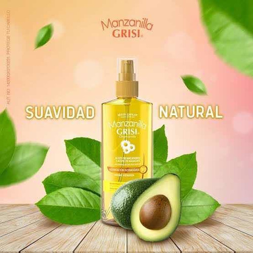 Aceite Serum Hidratación Instantánea Manzanilla Grisi 120ml.