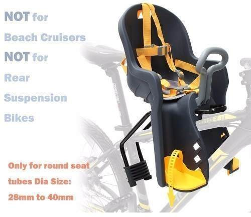 Imagen 4 de 6 de Silla Para Bicicleta Delantera Bebés Y Niños Hasta 33 Lbs