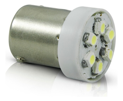 Lampada Led 67 Ba15s 6 Leds 24v Equivalente 10w Branca