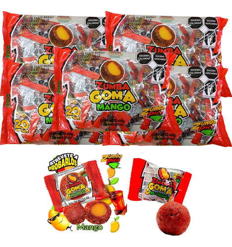 Gomita Tamarindo Mango Chile 220 Pz Zumba Goma Pica