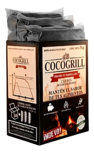 Carbón De Cáscara De Coco Para Parrillas, Cocogrill® (6kg) 