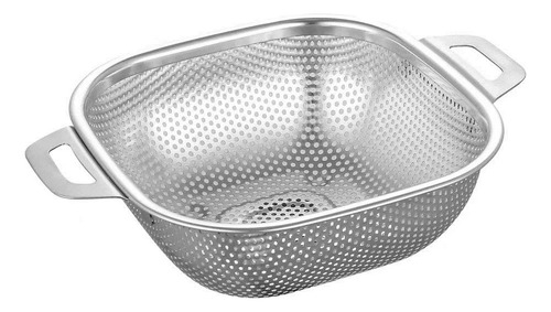 Colador Escurridor De Cocina Acero Inoxidable Cuadrado 24 Cm