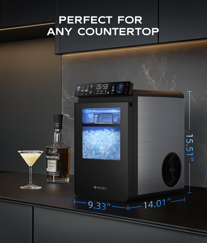 Máquina De Fazer Gelo Ecozy Smart Nugget 20kg/24h Com Smart