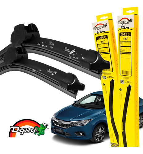 Kit Limpador Parabrisas Honda City 2018 A 2021 Dyna Original