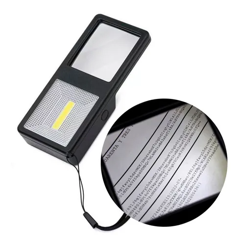 Lupa Bolsillo 3x Luz Led Lectura Joyeria Portatil Lampara Mi