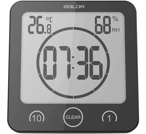 Reloj De Ducha Impermeable Reloj De Baño Pantalla Lcd Digita