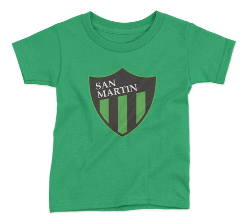 Remera Futbol San Martin Sj Escudo Pecho Verde Talle Niño