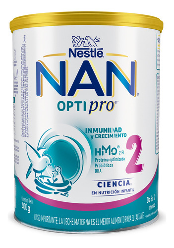 Formula Nan 2 Optipro Nestle Hm-0 6 A 12 Meses 400gr