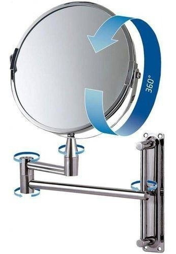 Imagem 2 de 3 de Espelho De Aumento Dupla Face Articulado