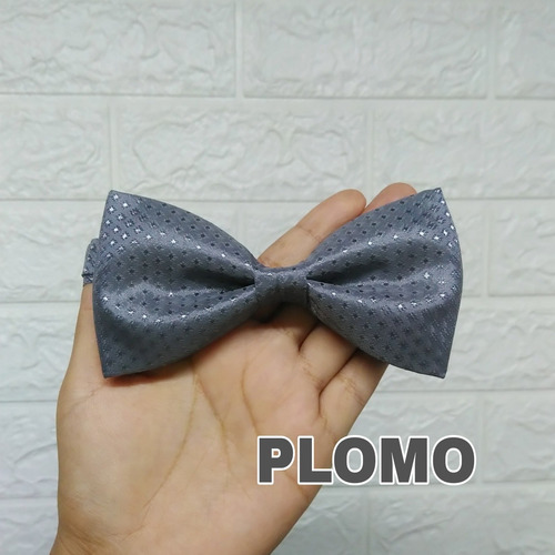 Corbata Michi Pajarita Plomo Gris 