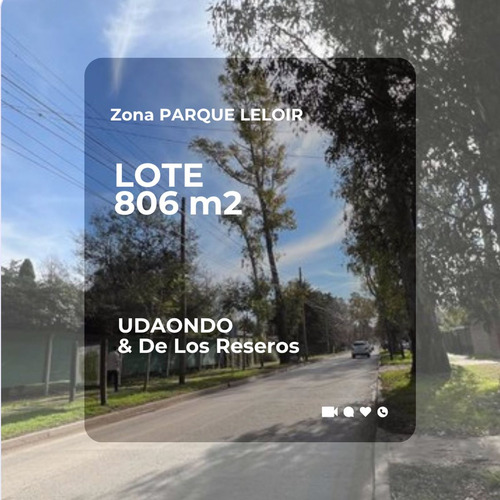 Lote En Zona Parque Leloir Udaondo 806m2