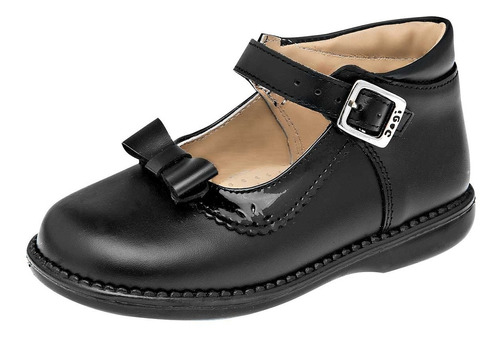 Zapato Escolar Kinder Niña Dogi 712 Negro Piel 12-17 T7