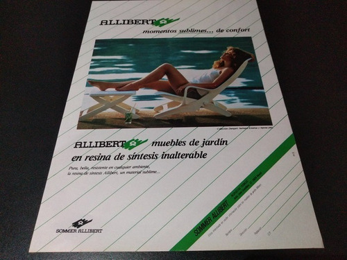 (pb709) Publicidad Clipping Muebles De Jardin Allibert