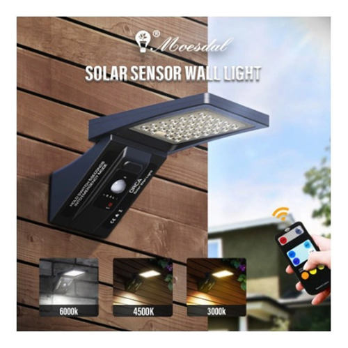 Am Lámpara De Pared Solar Led Con Control Remoto 300w
