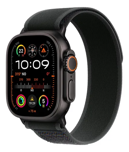Apple Watch Ultra 2 GPS + Cellular • Caja de titanio negro de 49 mm • Correa Trail negra - S/M - Distribuidor Autorizado