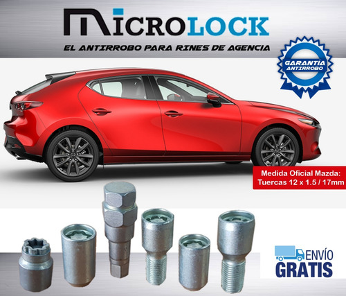Seguridad Para Rines Antirrobo Mazda 3 2019