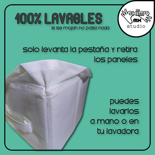 Cubo Plegable Lavable Resistente Organiza Almacena | 5 Pzas
