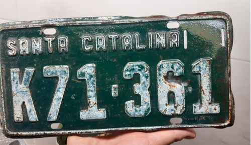 Matricula Santa Catalina  71 361 De Los Años 80