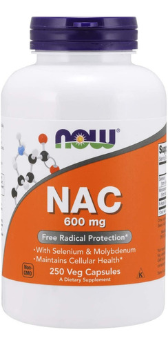 Nac (n-acetyl Cysteine) 600 Mg Now Supplements Con Selenium 