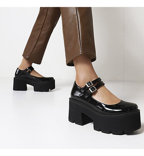 Zapatos De Cuero De Estilo Británico Con Hebilla De Cinturón