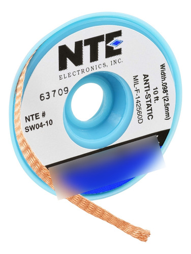 Nte Electronics Sw04  10 No-clean Solder Wick Anti-estatica