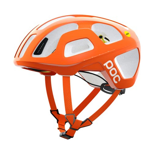 Poc, Octal Mips Bike Helmet, Fluorescent Orange Avip, Med