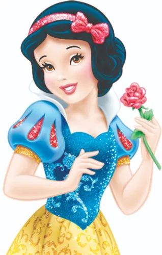 1 Display Busto Branca de Neve Segurando a Rosa 50x37cm