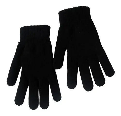 Pack 10 Guantes De Lana Negro Hombre Y Mujer Por Mayor | Envío gratis