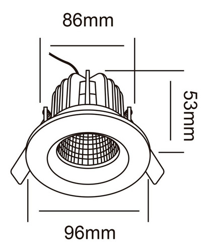 Imagen 3 de 5 de Bala Led Blanco, 6,5w, Luz Cálida, Dirigible, Interior