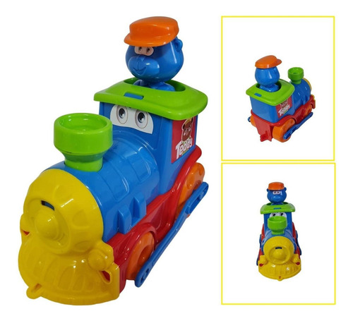 Brinquedo Trenzinho Trem Locomotiva Boneco Teddy Infantil
