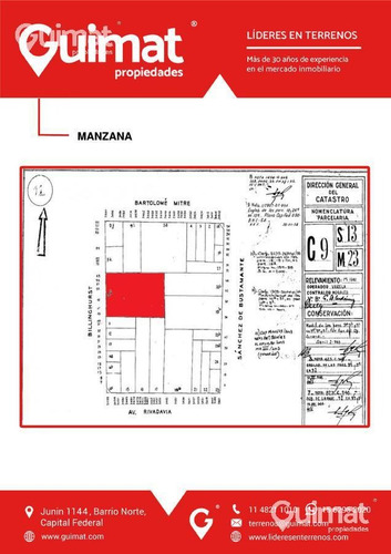 Imagen 10 de 12 de 34 Mts De Frente! - Almagro - Lideres En Terrenos - Guimat Propiedades
