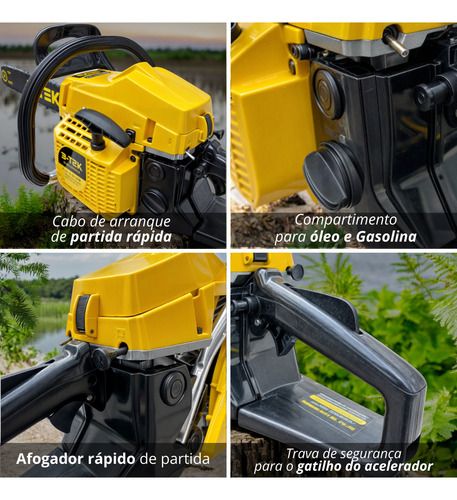 Motosserra A Gasolina 57cc 2.4kw E Maleta Com 46 Ferramentas