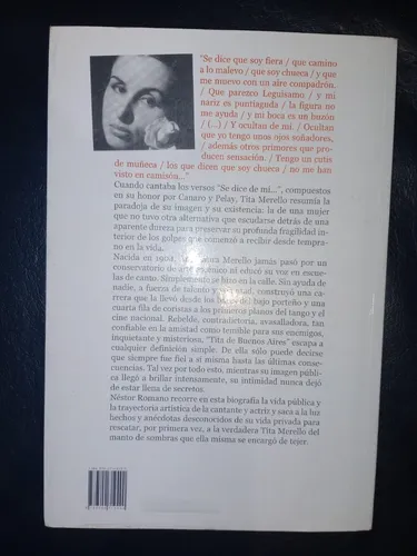 Libro Se Dice De Mí La Vida De Tita Merello Néstor Romano