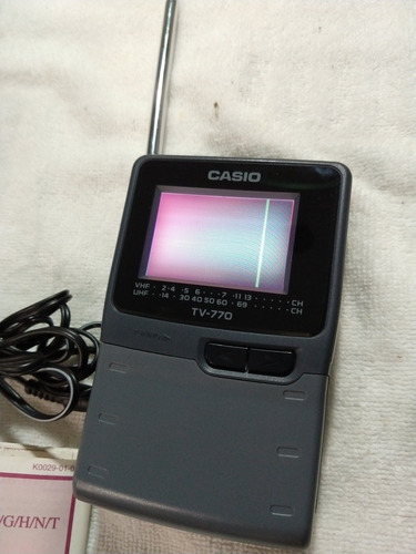 Tv Portátil Casio Modelo Tv-770 - Funcionando - Coleção