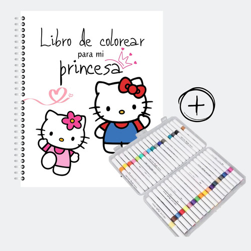 Libro Para Colorear Hello Kitty + Plumones