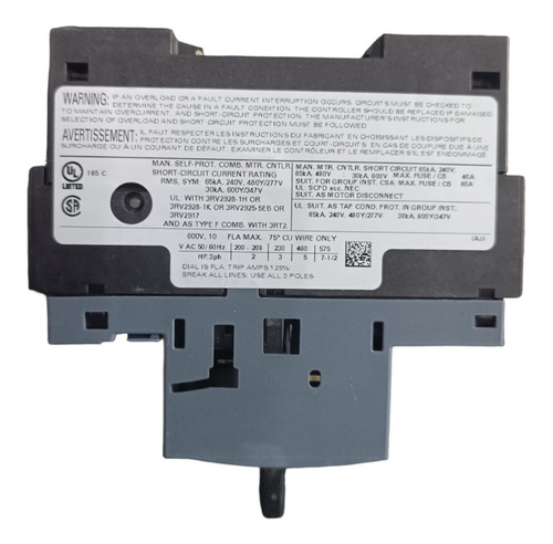 Guardamotor Siemens 3rv2011-1ja10, Rango 7-10 Amp 690v
