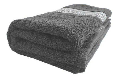 Toalla De Algodón Medio Baño Premium Ferrara Gris