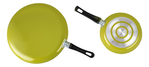 Set De Sartén Y Comaleta 2 Piezas Alumino Verde Limón