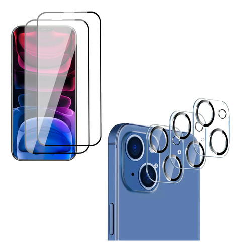 Vidrio Full Glue + Vidrio Camara Compatible iPhone 14 Plus