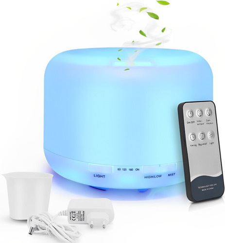 Humidificador Purificador De Aire Lampara Luz Led Colores