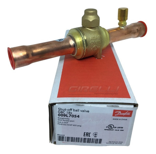 Imagem 6 de 7 de Válvula Esfera 3/4 Solda Gbc Danfoss 009l7054 Com Schraider