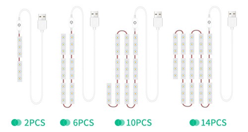 Espejo Led Para Maquillaje, 14 Unidades, Con Control Regulab