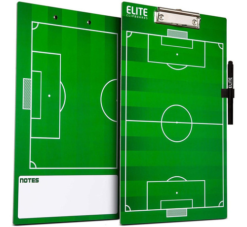 Pizarra Tactica Doble Cara Elite Clipboards Para Futbol 