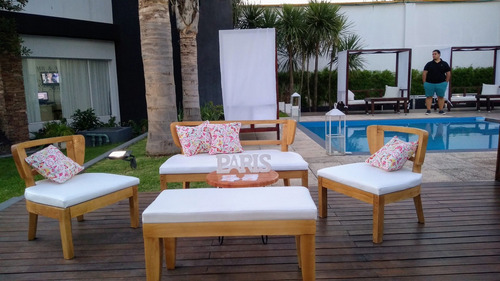 Imagen 2 de 10 de Alquiler Livings Rusticos Puff Calefaccion Gazebo Banquetas
