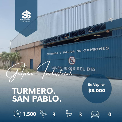 Galpón Industrial En Alquiler - Turmero, San Pablo 
