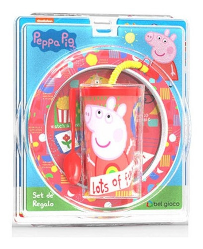 Peppa Pig Set Bowl Vaso Cuchara