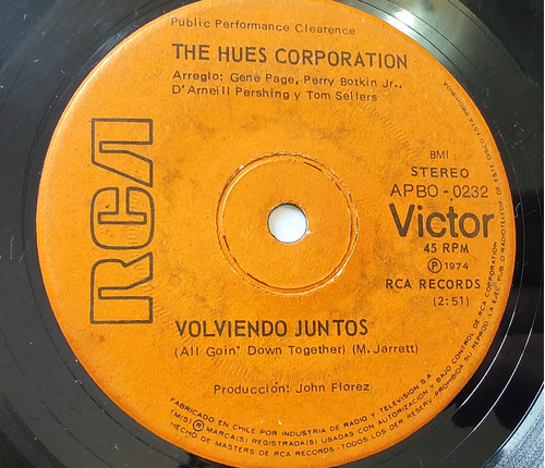 Vinilo Single  The Hues Corporation -- Mueve El Bote (  I-97