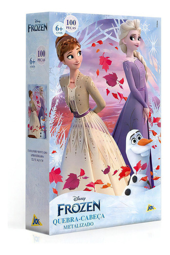 Quebra-cabeça Frozen Metalizado 100 Peças - Toyster